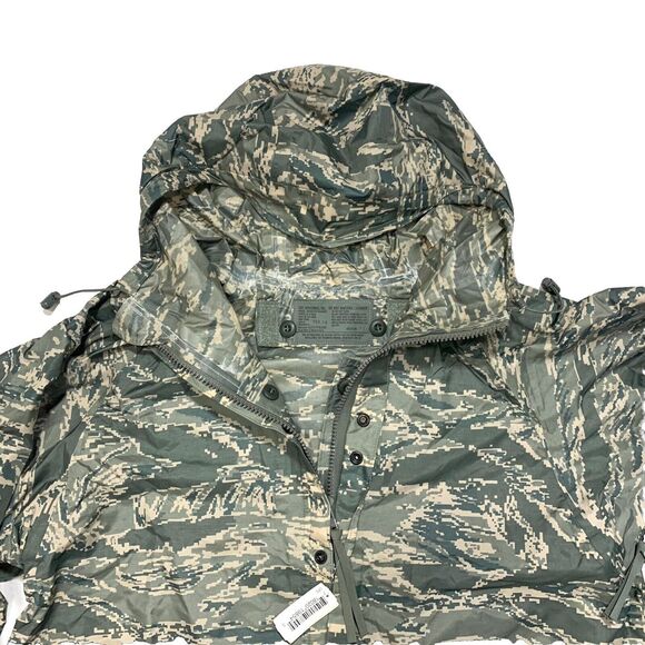 US Military Jacket Mens Medium Green Tiger Stripe Camo USAF Improved Rainsuit - Picture 2 of 10